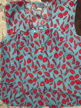 Vintage Chili Pepper Print Tunic Tank